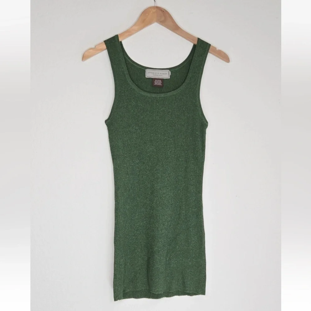 Double D Ranch Deep Green Ribbed Tank - Picture 1 of 6